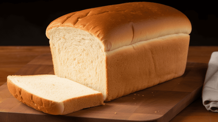 pain de mie découpé en tranches sur une table de découpe