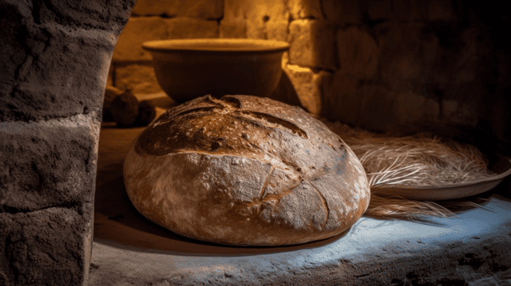 pain au son dans un four traditionnel
