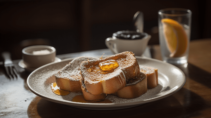 pain perdu dans une assiette